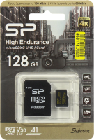 Карта памяти Silicon-Power Golden Series High Endurance 128GB microSDXC SP128GBSTXDV3V1HSP (с адаптером)