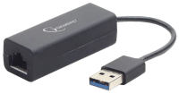 Сетевой адаптер Gembird USB3.0(M) / RJ45 (F) Ethernet черный, блистер NIC-U3