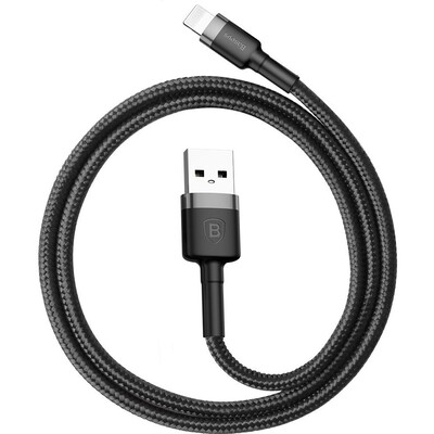 Кабель Baseus Cafule Cable USB - Lightning, 1.5A, 2 м, черный + серый