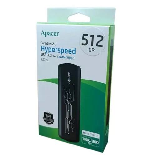Внешний SSD-накопитель Apacer AS722 512GB AP512GAS722B-1