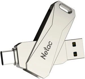 Флешка Netac U782C 32GB USB 3.2+TypeC NT03U782C-032G-32PN (серебристый)