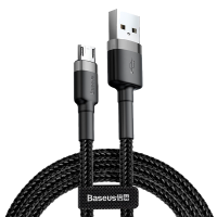 Кабель Baseus cafule Cable USB For Type-C, 3A, 1м, черный
