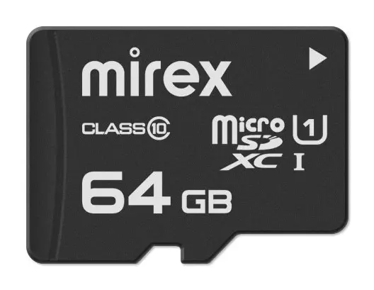 Карта памяти Mirex 64GB microSDXC 13612-MC10SD64