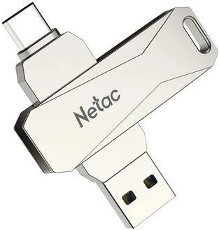 Флешка Netac U782C 32GB USB 3.2+TypeC NT03U782C-032G-32PN (серебристый)