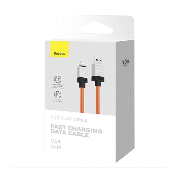 Кабель USB Type-A - Lightning Baseus CoolPlay Fast Charging CAKW000407 (USB 2.0, 1м, оранжевый)