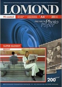 Фотобумага LOMOND Super Glossy Bright A4 200 г/кв.м 20 листов (1101112)