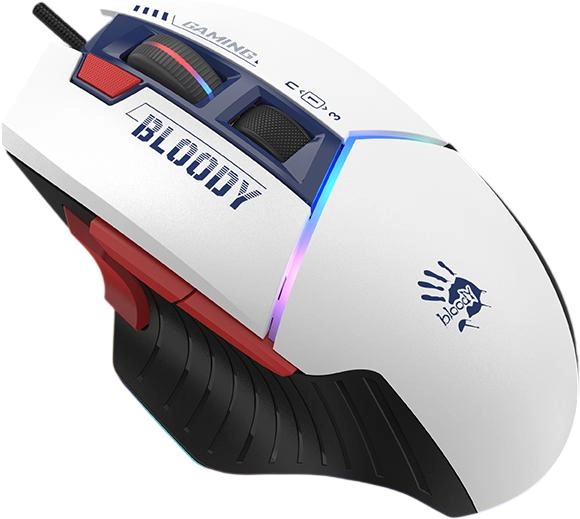 Игровая мышь A4Tech Bloody W95 Max Sports (белый/темно-синий)