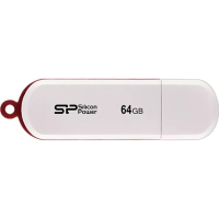 Флешка Silicon-Power LuxMini 320 64GB (белый/красный)