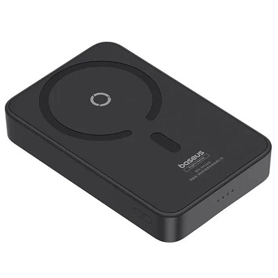 Внешний аккумулятор Baseus MagPro Magnetic Bracket Wireless Fast-Charging Power Bank 20W 5000mAh (черный)