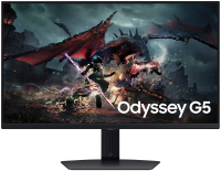 Монитор Samsung Odyssey G5 G50D QHD LS27DG502EIXCI (27", 2560x1440, IPS, 180 Гц, HDMI+DP, портретный режим)