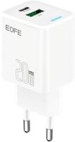 Сетевое зарядное устройство EOFE E206 GaN (Type-A/Type-C, 20W, белый)
