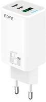 Сетевое зарядное устройство EOFE E603 GaN (Type-A/Type-C, 65W, белый)