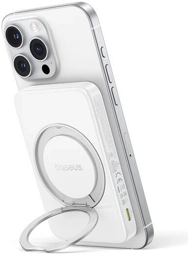 Внешний аккумулятор Baseus PicoGo Qi2 Magnetic Power Bank 5000mAh 20W (белый)