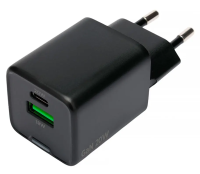 Сетевое зарядное Cablexpert MP3A-PC-62 GaN (USB Type-A/Type-C, 20Вт, черный)