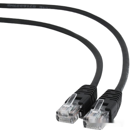 Кабель Cablexpert PP12-0.5M/BK RJ45 (черный, 0.5 м)