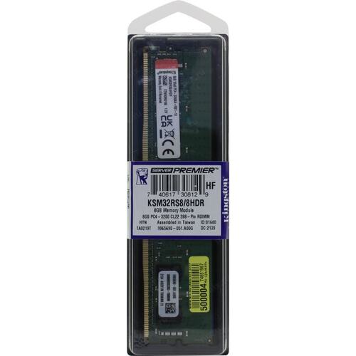 Оперативная память Kingston 8GB Server Premier DDR4 KSM32RS8/8HDR (3200МГц, ECC)
