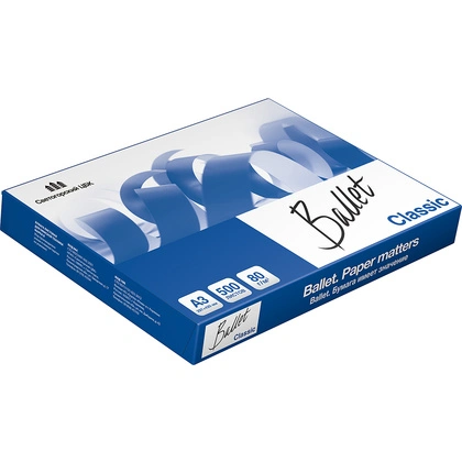 Бумага Ballet classic A3, 500л, класс В (5 пачек в коробке)