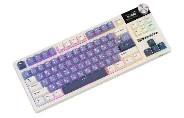 Беспроводная клавиатура Royal Kludge S85 (белый/синий, Cloud switch)