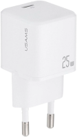Сетевое зарядное Usams CC289 25W GaN (белый)