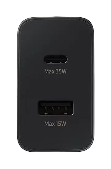 Сетевое зарядное устройство Samsung EP-TA220 EP-TA220NBEGEU (Type-C/Type-A, 35W, черный)