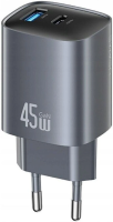 Сетевое зарядное Usams CC290 T66 45W GaN (черный)