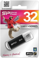 Флешка Silicon-Power Ultima II I-Series USB 2.0 32 Гб SP032GBUF2M01V1K (черный)