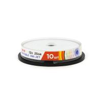 BD-R диск Mirex Printable InkJet 12X 25GB UL141008A1L (10 шт., Cake box, полная заливка)