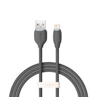 Кабель Baseus USB - Lightning Jelly Series Liquid Silicone Fast Charging Data Cable, 1.2м, 2.4A, черный