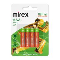 Аккумулятор Mirex AAA HR03 NiMH 1100мАч 23702-HR03-11-E4 (4 шт)