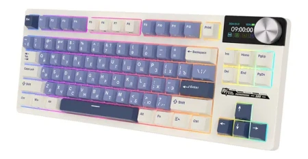 Беспроводная клавиатура Royal Kludge S85 (белый/синий, Cloud switch)