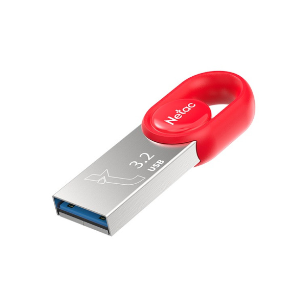 Флешка 128GB USB 3.2 FlashDrive Netac UM2, красная