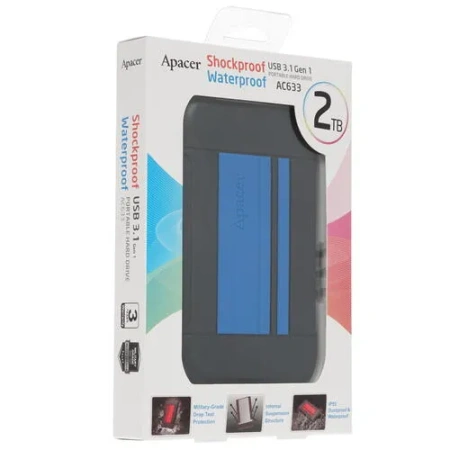Внешний HDD-диск Apacer AC633 2TB AP2TBAC633U-1 (синий)