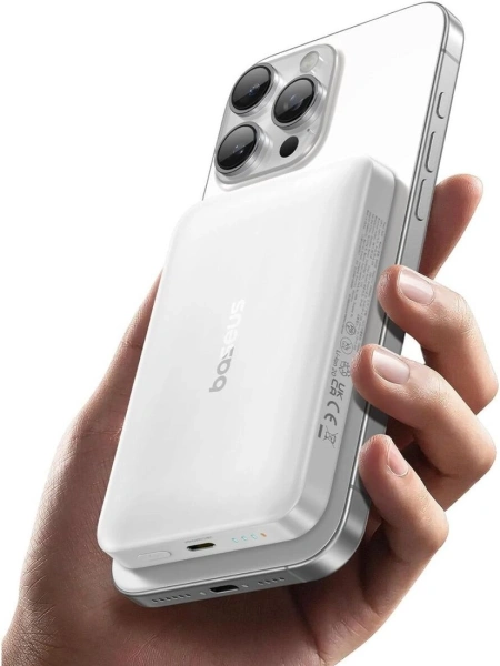 Внешний аккумулятор Baseus EnerFill FM12 Qi2 Magnetic Power Bank 22.5W 10000mAh (белый)