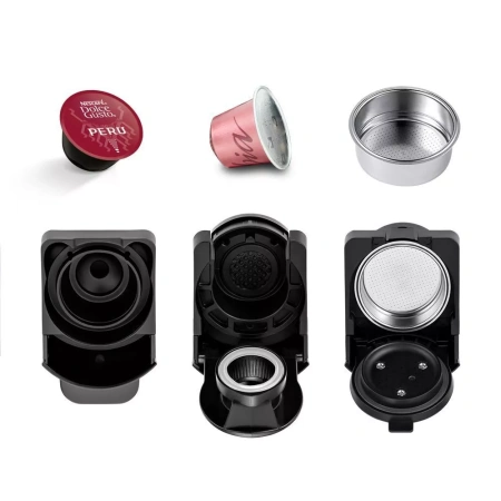 Кофеварка 3-в-1 Kitfort KT-7105-1 (черно-фиолетовая)