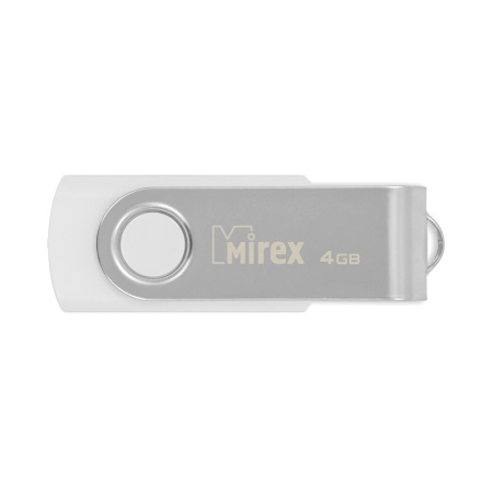Флешка 4GB USB Flash Mirex SWIVEL (Белый) 13600-FMUSWT04
