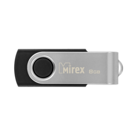 Флешка 8GB USB Flash Mirex SWIVEL RUBBER (Черный) 13600-FMURUS08
