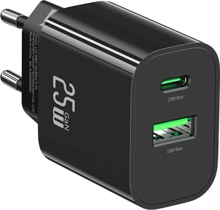 Сетевое зарядное Usams CC315 T65 25W (черный)