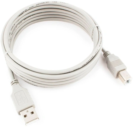Кабель Cablexpert Type-A/Type-B (USB2.0, 3м, серый)