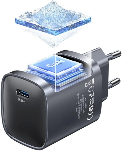 Сетевое зарядное Usams CC323 T66 45W GaN (черный)