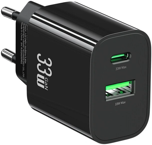 Сетевое зарядное Usams CC317 T65 33W (черный)