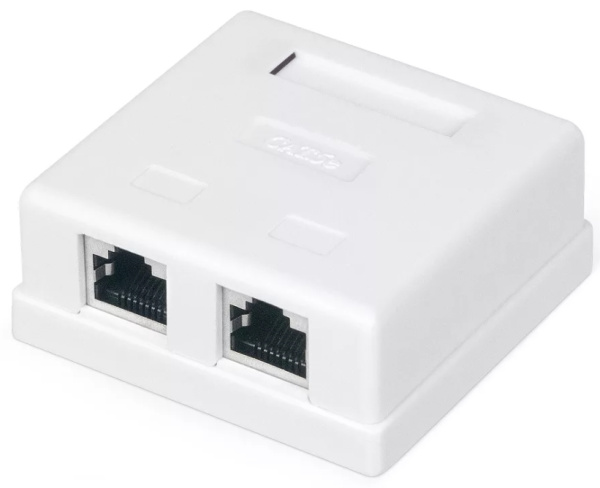Розетка компьютерная RJ45 Cablexpert NA214 (двойная)