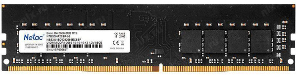 Модуль памяти Netac Basic 16GB DDR4 PC4-25600 NTBSD4P32SP-16