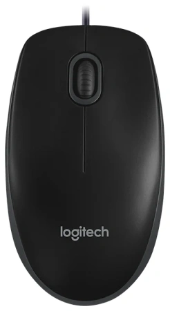 Мышь проводная оптическая Logitech B100, черная