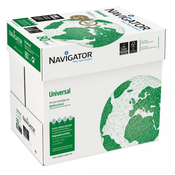Бумага Navigator Universal A4, 500л, класс А (5 пачек в коробке)