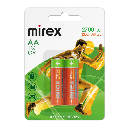 Аккумулятор Mirex AA HR6 2700mAh HR6-27-E2 (2 шт)