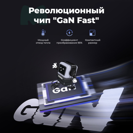 Сетевое зарядное устройство Ugreen Nexode Robot GaN CD361 (65W, сиреневый)