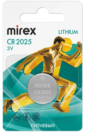 Батарейка Mirex CR2025 Lithium 23702-CR2025-E1 (1 шт)