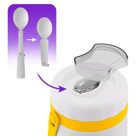 Ланч-бокс Kitfort KT-1241-1 (бело-желтый)