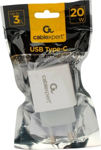 Сетевое зарядное Cablexpert MP3A-PC-44 (белый)