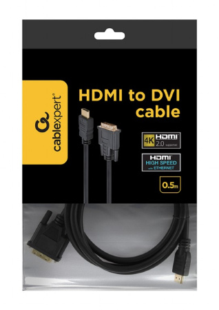 Кабель HDMI - DVI Cablexpert CC-HDMI-DVI-6 (1.8м, черный)